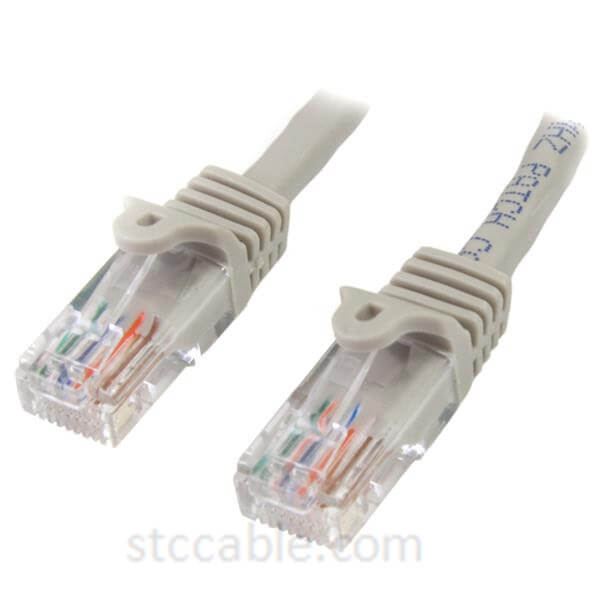 1 ft (0.3m) Snagless Gray Cat 5e Cables