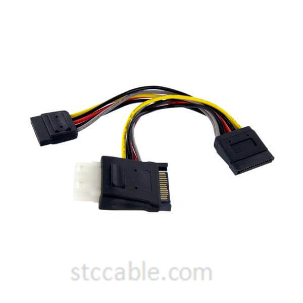 Reasonable price Video Cables Custom - SATA to LP4 with 2x SATA Power Splitter Cable – STC-CABLE
