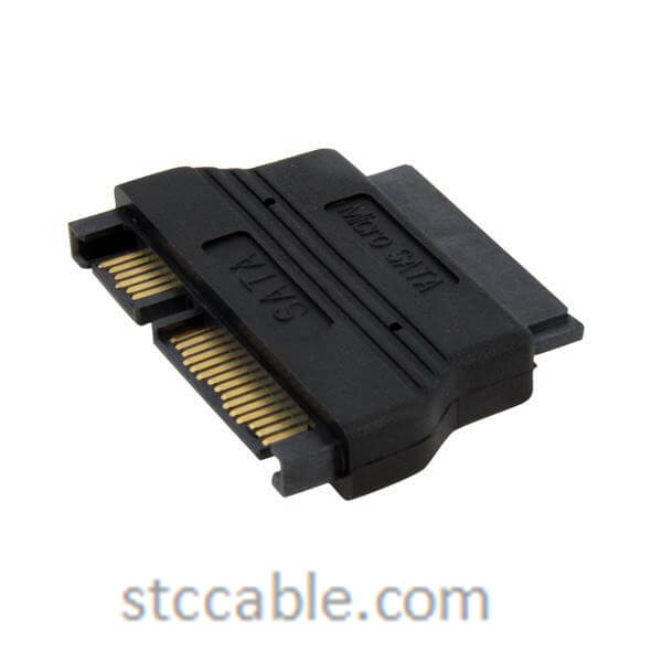 China Cheap price Computer Power Cables–Internal - Micro SATA to SATA Adapter Cable with Power – STC-CABLE