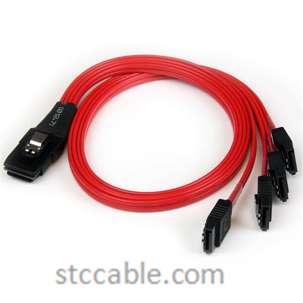50cm SFF-8087 to 4x SATA – Internal Mini SAS to SATA Reverse Cable