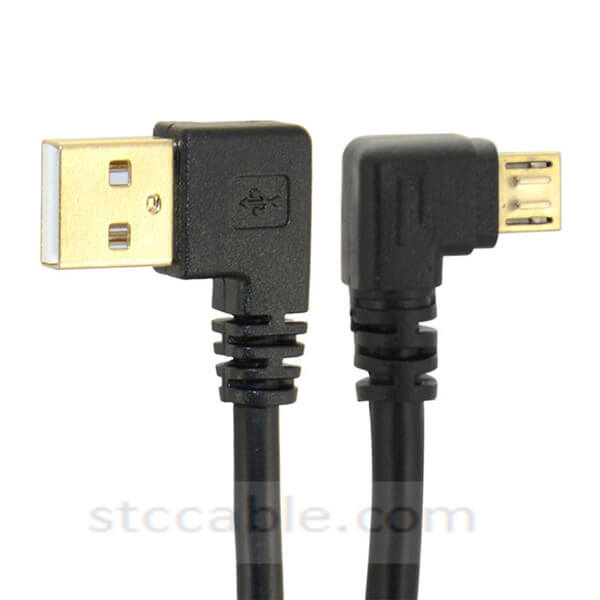 3 ft Micro USB Cable – Right Angle A to Right Angle Micro B