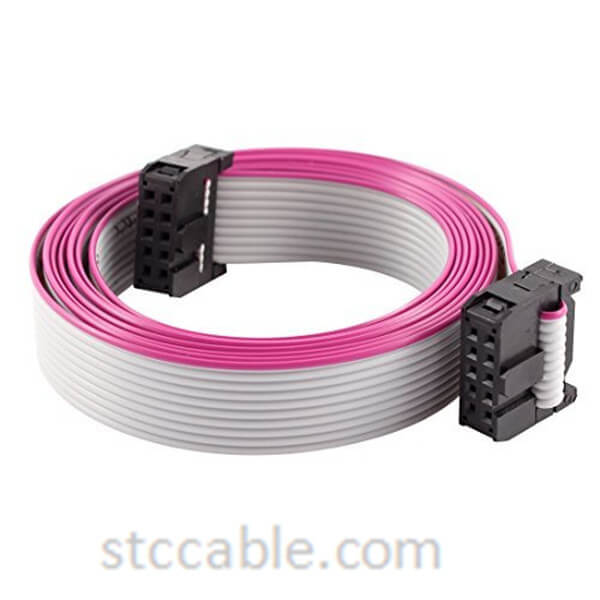 2.54mm Pitch 2x5P 10 Pin 10 Wire IDC Flat Ribbon Cable 3 ft