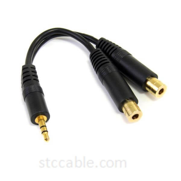 6in Stereo Splitter Cable – 3.5mm Male to 2x 3.5mm Female