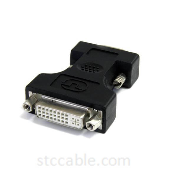 DVI to VGA Cable Adapter – Black – female to male