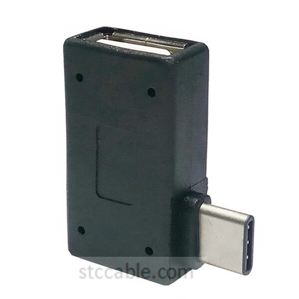USB-C Type C to USB 2.0 Female OTG Adapter Right Angled 90 Degree