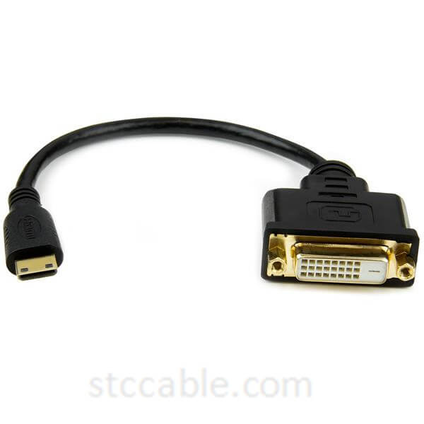 Factory Free sample Mini Displayport To Dvi Custom - Mini HDMI to DVI-D Adapter male to female – 8in – STC-CABLE