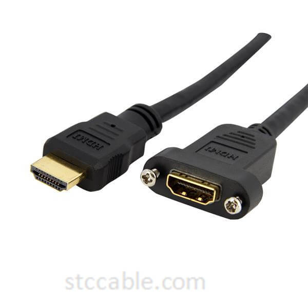Low MOQ for Cat 6a Color Custom - 3 ft Standard HDMI Cable for Panel Mount – female to male – STC-CABLE