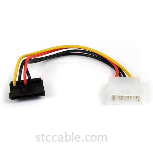 Factory making Sata To Esata Cables Custom - 6in 4 Pin Molex to Right Angle SATA Power Cable Adapter – STC-CABLE