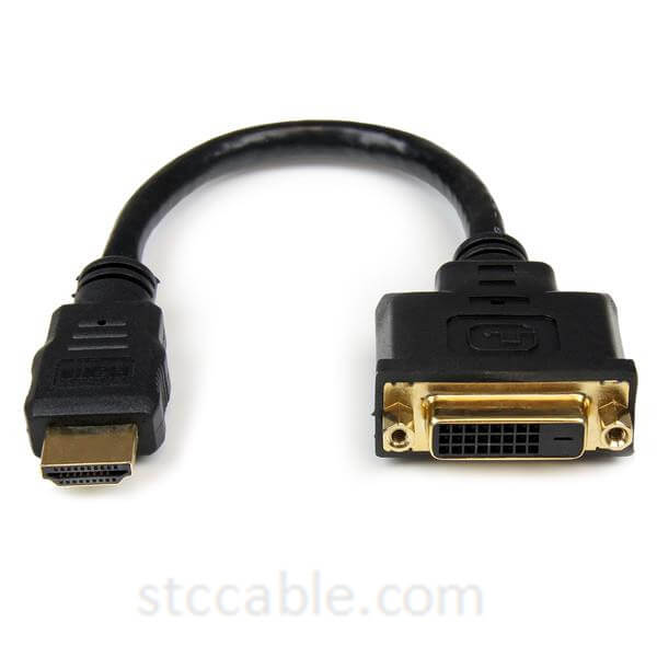 8in HDMI to DVI-D Video Cable Adapter – HDMI Male to DVI Female