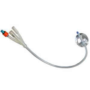 3-Inzira ya Silicone Foley Catheter
