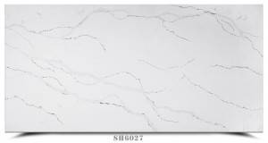 Italian White Marble Áhrif Quartz plötum