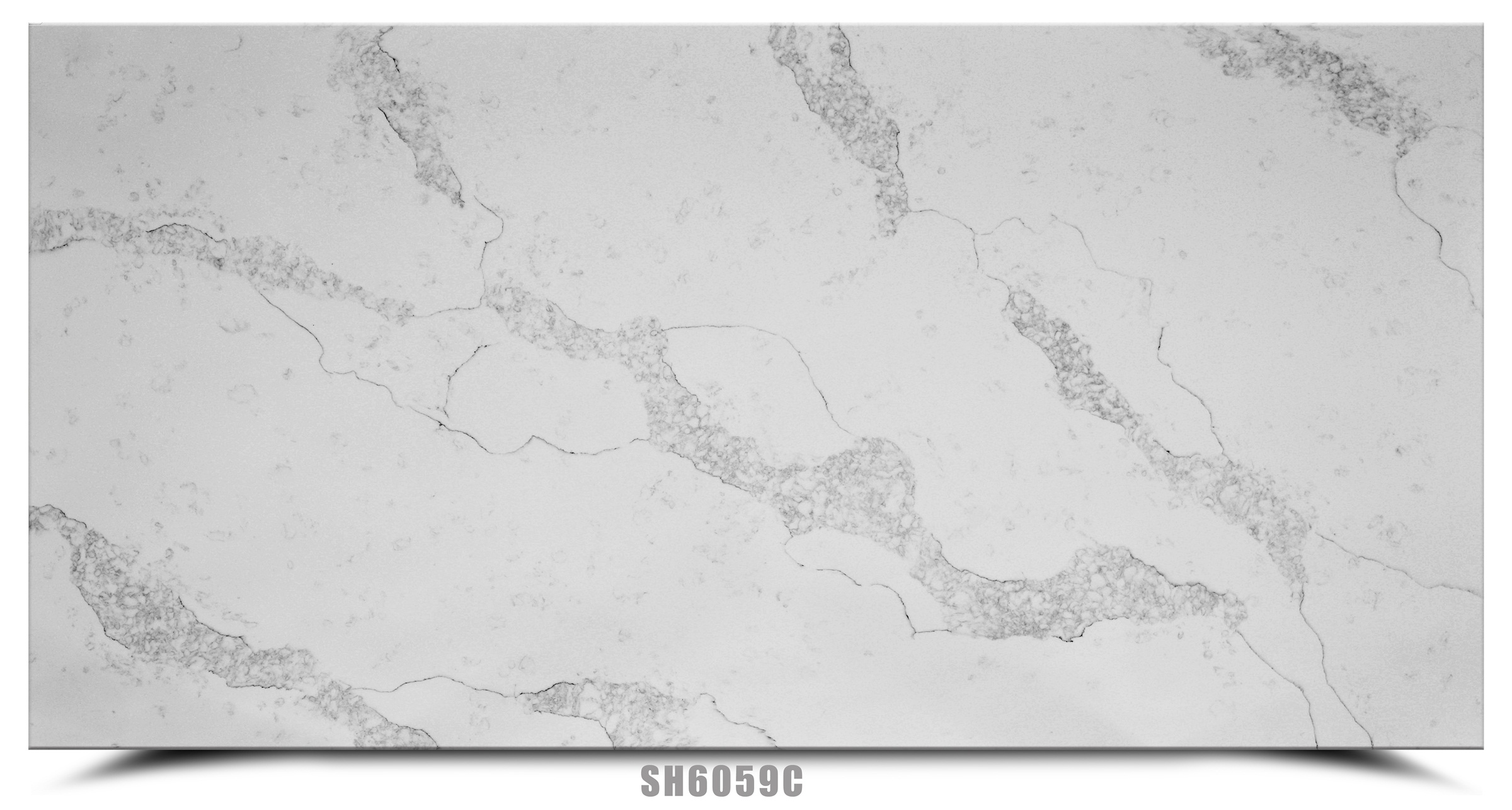Light Grey Calacatta White Pattern Artificial  Quartz Stone Slab