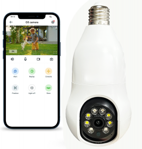 Wifi bulb camera with two way audio and night vision motion detection wifi camera