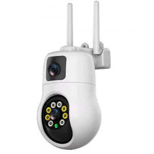 Suniseepro App Dual Lens Dual Screens Outdoor PTZ CCTV IP Camera Motion Detection Two Way Audio Security Wireless Wifi Camera