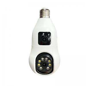 Dual Lens Bulb Socket Wireless Cameras Smart Home IP Cam AI Tracking 360 Degree 256G WIFI 220V E27 Socket Bulb Camera