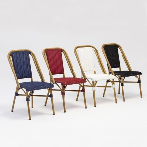 주문 선택적인 순수한 색깔 등나무 고리버들 세공 안뜰 의자
