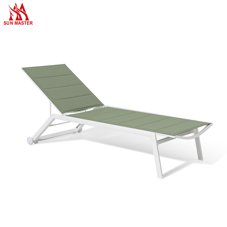 Patio Textilener Adjustable Sun Bed Lounge