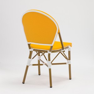 Tkanina Patio Bambus Malarstwo Krzesło kanaryjskie do układania w stosy