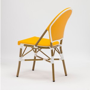 안뜰 직물 대나무 회화 쌓을수 있는 카나리아 의자