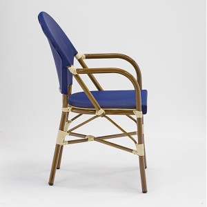 Морнарска фотеља која се може слагати од бамбуса од тканине за двориште