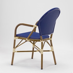 Морнарска фотеља која се може слагати од бамбуса од тканине за двориште