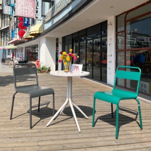 Industrial Aluminum Outdoor Dining Chair