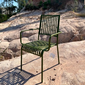 Промислове садове зелене алюмінієве крісло