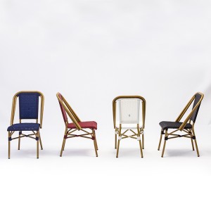 Прилагођена одабрана плетена столица од ратана у чистој боји