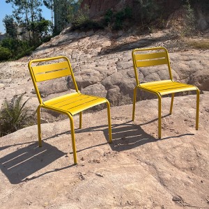 Przemysłowe aluminiowe lekkie krzesło ogrodowe do układania w stosy