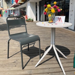 Industrial Aluminum Outdoor Dining Chair