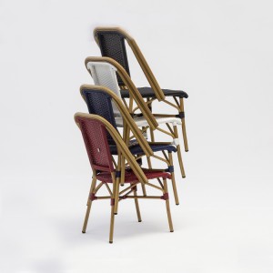 Prilagođena odabrana pletena vrtna stolica od ratana čiste boje