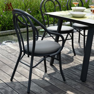 All Weather Contemporary Fabric Garden Dining ArmChair