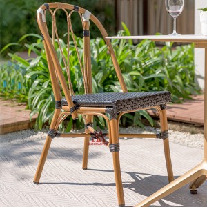Chaise de bistrot de patio en bambou