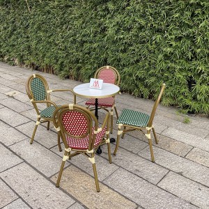 French Restaurant Rattan Wicker Bistro Chairs
