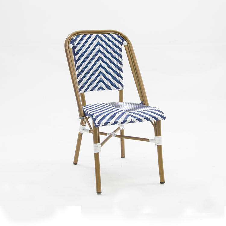 Plastic Rattan Wicker Stackable Bistro Chairs