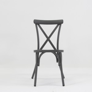 Ugljeno siva lagana aluminijska blagovaonska stolica