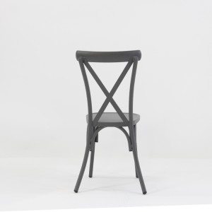 Ugljeno siva lagana aluminijska blagovaonska stolica