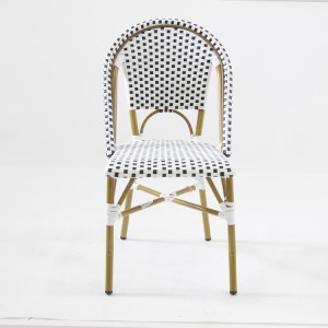 Outdoor Rattan Wicker Stackable Bistro Chair