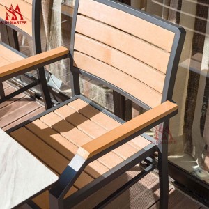 Modernong Plastic Wood Bistro Chair