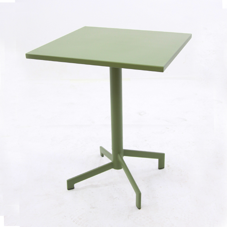 Tavolinë katrore e palosshme e personalizuar nga alumini në natyrë