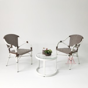 အရောင်းရဆုံး Garden Rattan Wicker Bistro Chair
