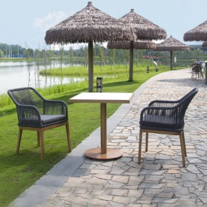 Simple Patio Rope Wicker Bistro Chair
