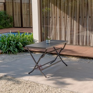 Rock Plate Rectangle Folding Patio Dining Table