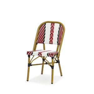 French Rattan Wicker Restaurant Bistro Chair