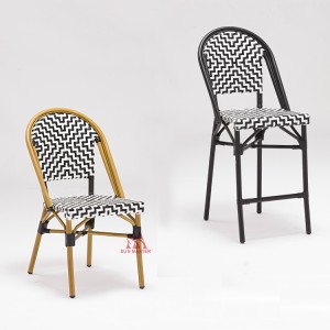 Προσαρμοσμένη καρέκλα για ψηλό μπαρ Rattan Wicker Restaurant