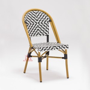 Individualizuotos rotango vytelės restorano sukraunamos bistro kėdės