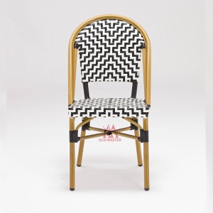 Toeram-pisakafoanana Rattan Wicker mahazatra Stackable Bistro Chair