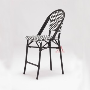 Pasadya nga Rattan Wicker Restaurant Stackable High Bar Chair