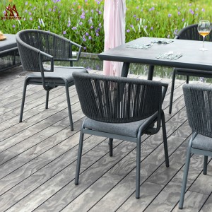 Simple Rope Wove Restaurant Bistro Chair