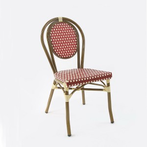 Bistro stolice od pruća od ratana za francuski restoran
